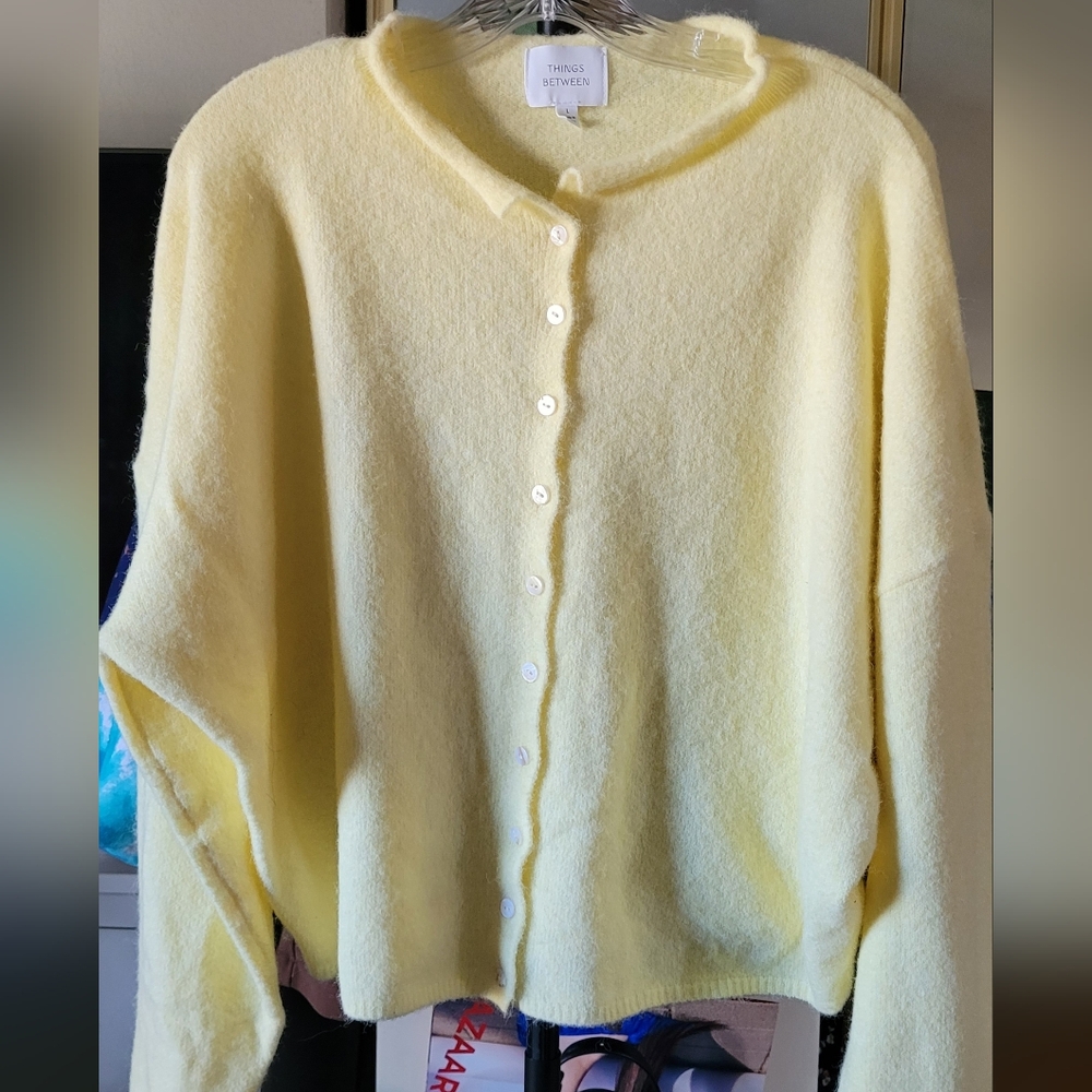 Things Between Piper Butter Yellow Cardigan L